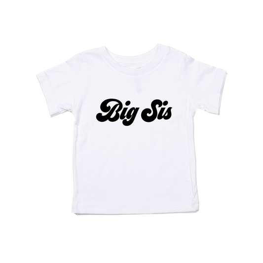 Big Sis (Retro, Black) - Kids Tee (White)