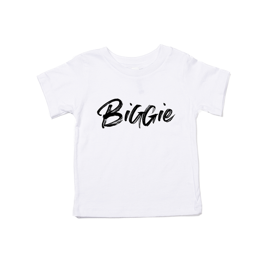 Biggie (Black) - Kids Tee (White)