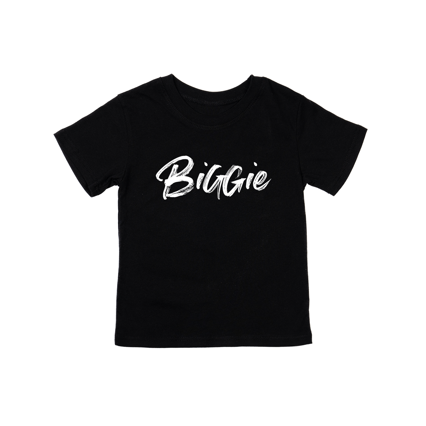 Biggie (White) - Kids Tee (Black)