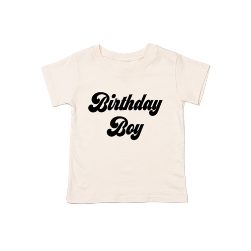 Birthday Boy (Retro, Black) - Kids Tee (Natural)