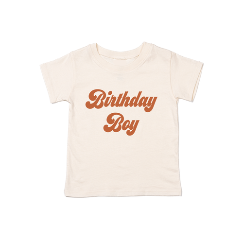 Birthday Boy (Retro, Rust) - Kids Tee (Natural)