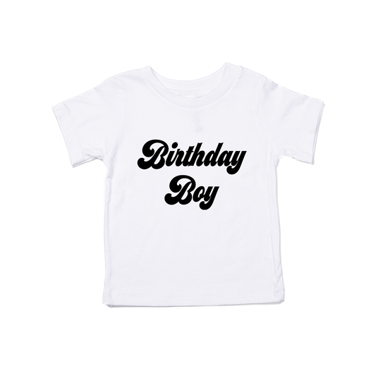 Birthday Boy (Retro, Black) - Kids Tee (White)