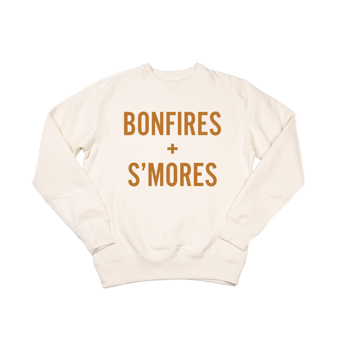 Bonfires + S'mores (Camel) - Heavyweight Sweatshirt (Natural)