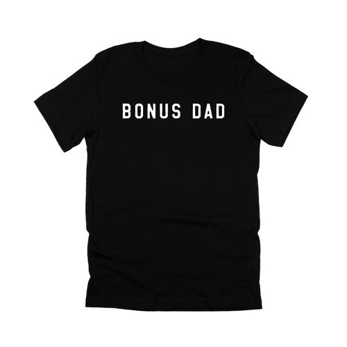 Bonus Dad (White) - Tee (Black)