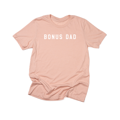Bonus Dad (White) - Tee (Peach)