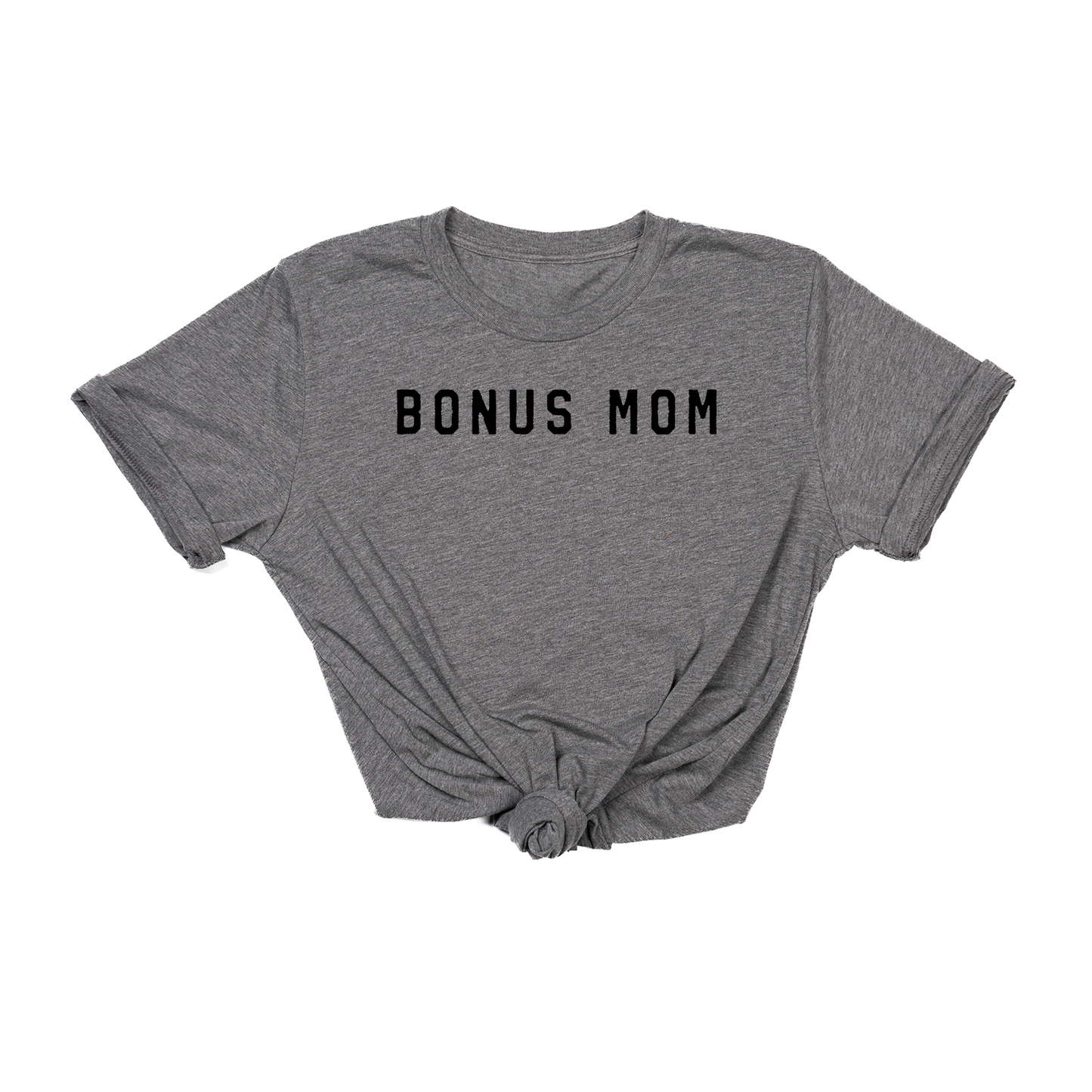 Bonus Mom (Black) - Tee (Gray)