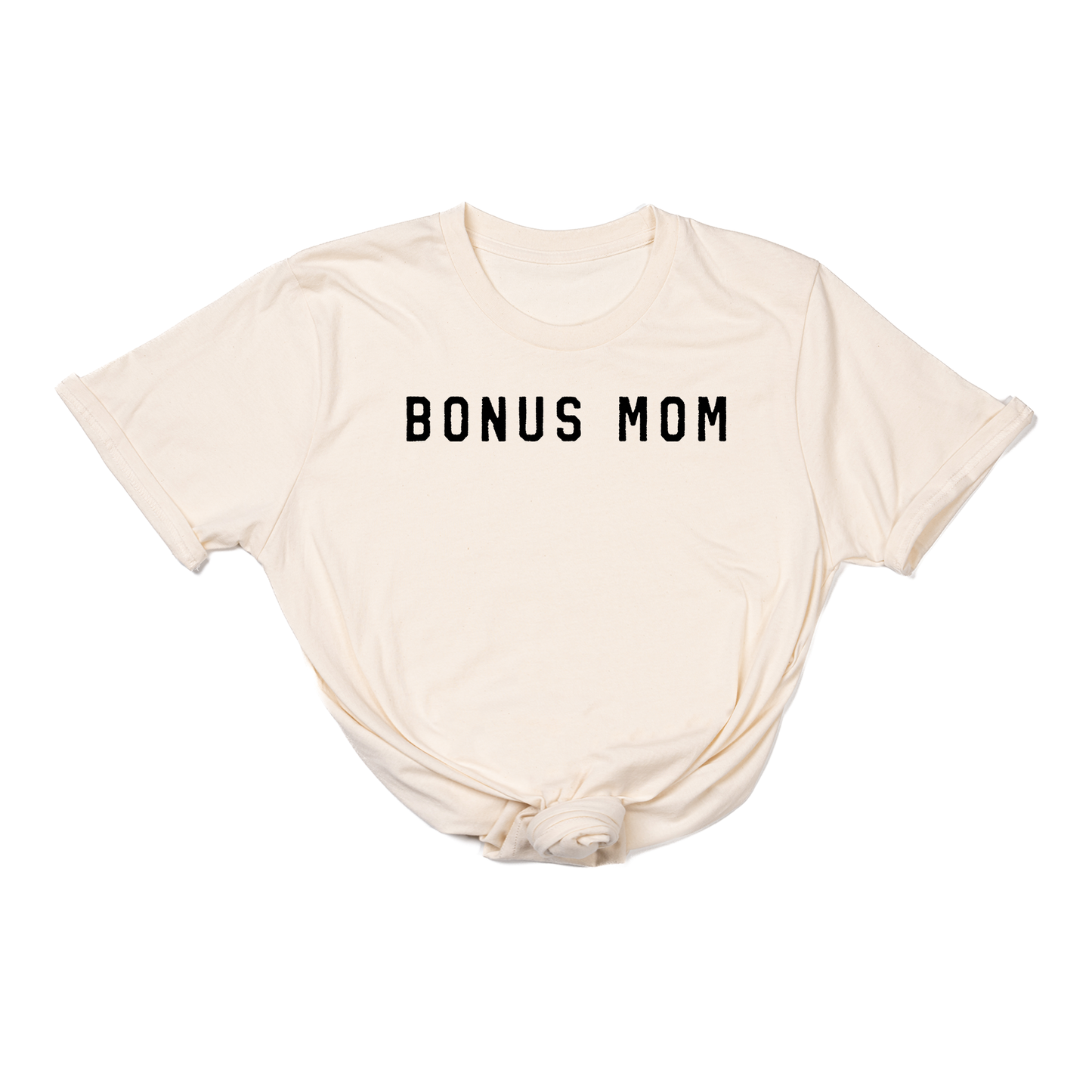 Bonus Mom (Black) - Tee (Natural)