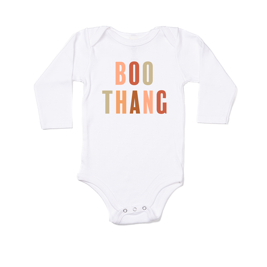 Boo Thang - Bodysuit (White, Long Sleeve)