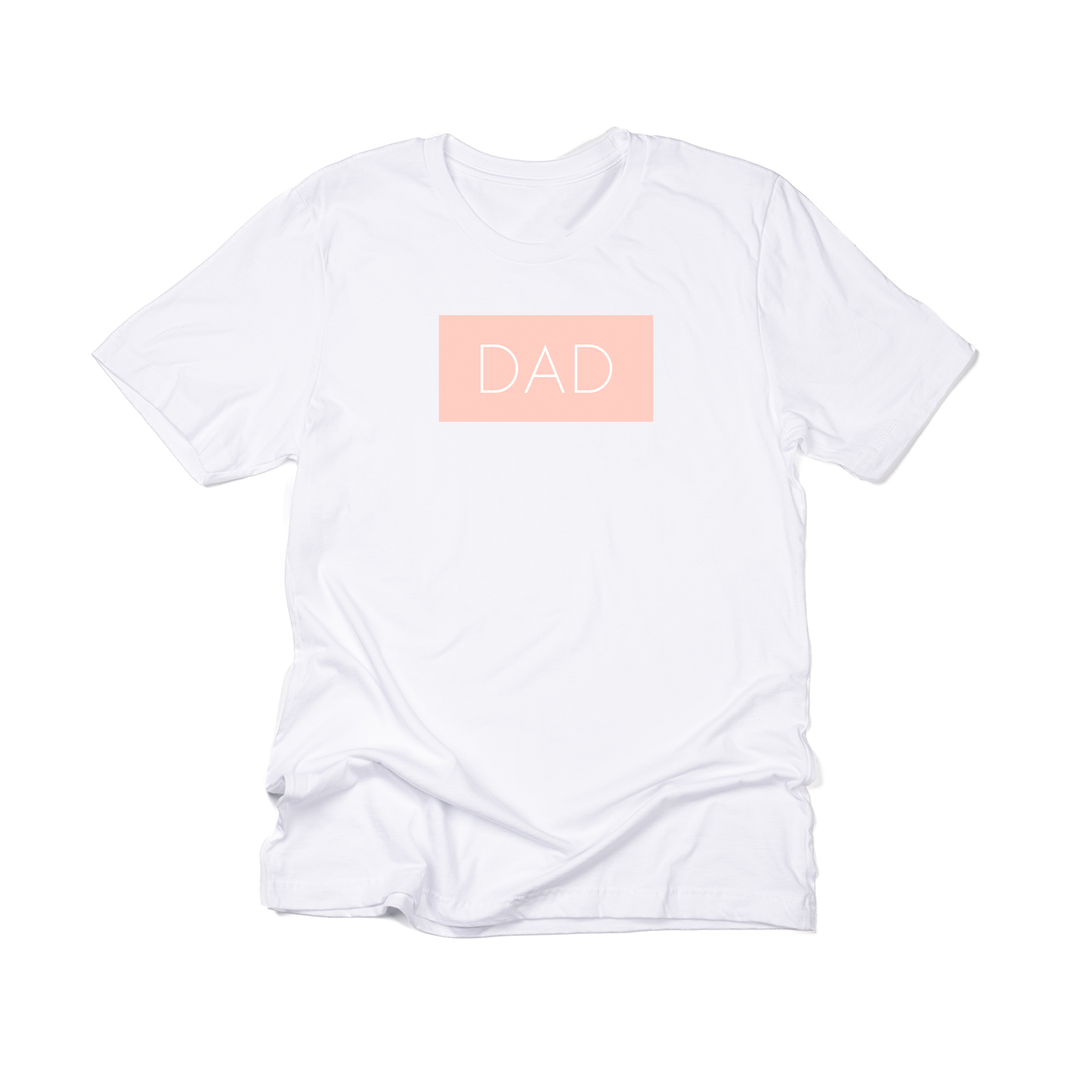 Dad (Boxed Collection, Ballerina Pink Box/White Text, Across Front) - Tee (White)
