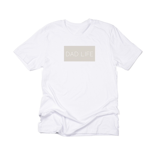 Dad Life (Boxed Collection, Stone Box/White Text) - Tee (White)