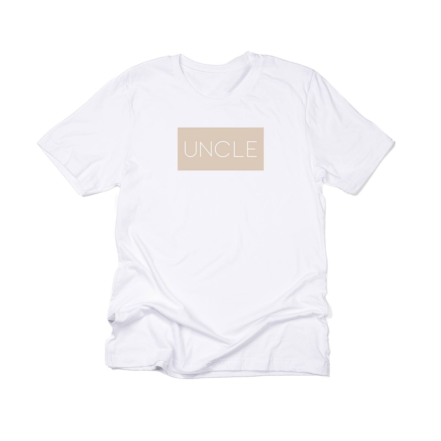Uncle (Boxed Collection, Stone Box/White Text, Across Front) - Tee (White)