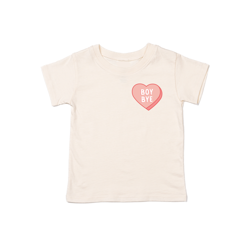 Boy Bye Heart (Pocket) - Kids Tee (Natural)