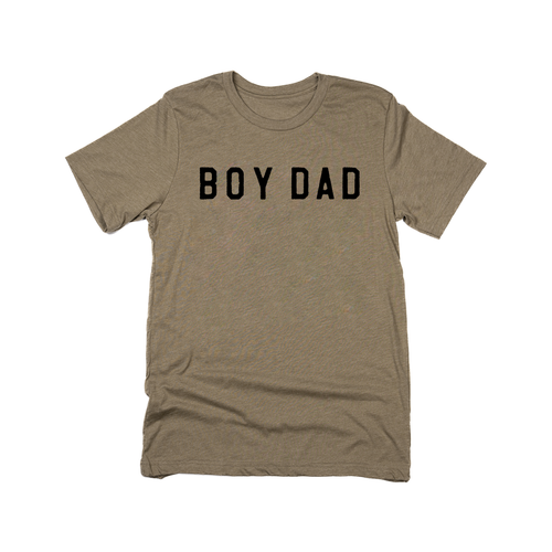 Boy Dad® (Across Front, Black) - Tee (Olive)