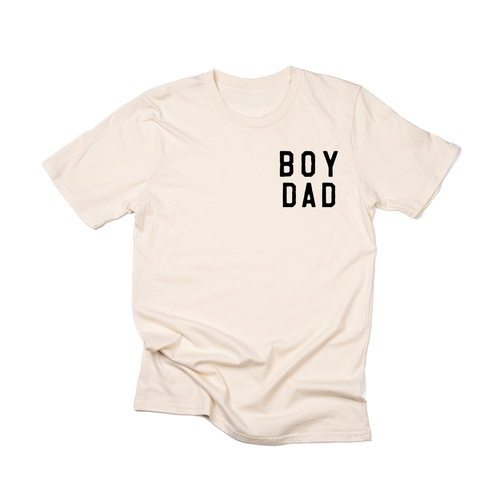 Boy Dad® (Pocket, Black) - Tee (Natural)