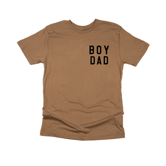 Boy Dad® (Pocket, Black) - Tee (Coyote Brown)