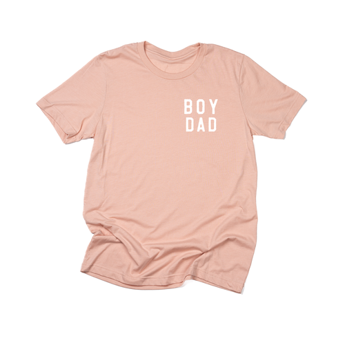 Boy Dad® (Pocket, White) - Tee (Peach)