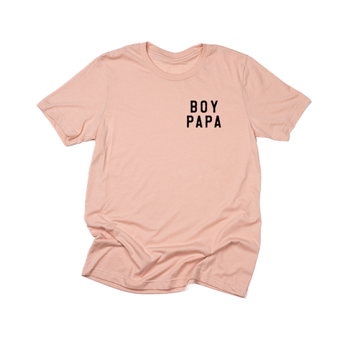 Boy Papa (Pocket, Black) - Tee (Peach)