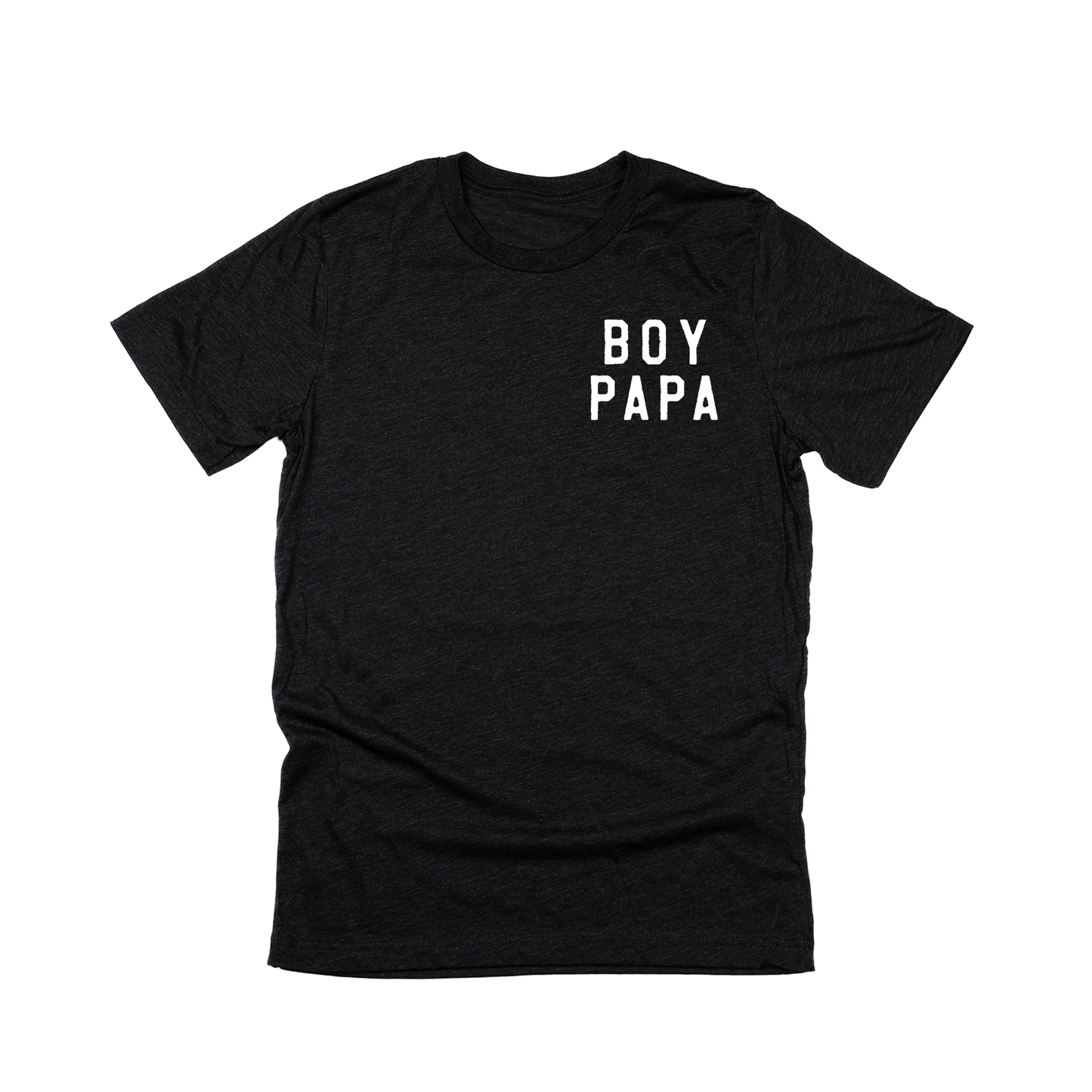 Boy Papa (Pocket, White) - Tee (Charcoal Black)
