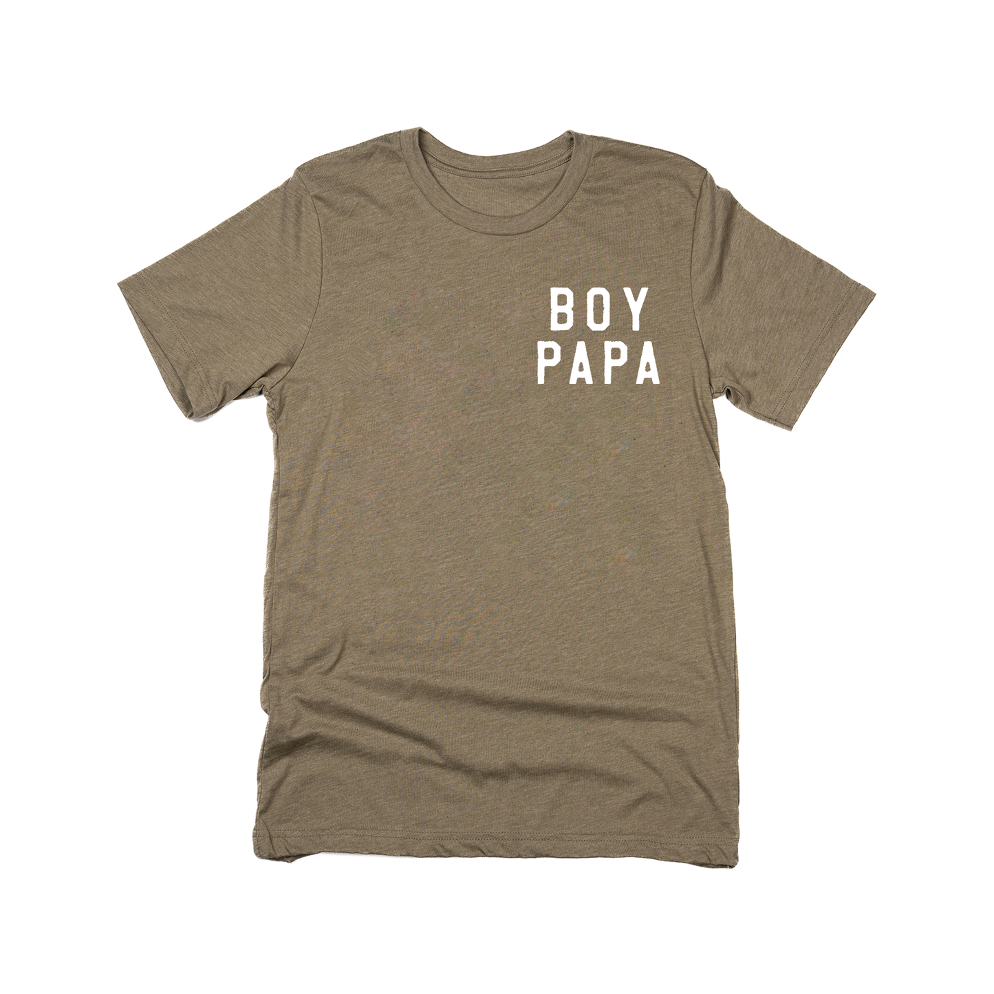 Boy Papa (Pocket, White) - Tee (Olive)