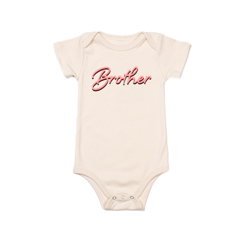 Brother (90's Inspired, Pink) - Bodysuit (Natural, Short Sleeve)