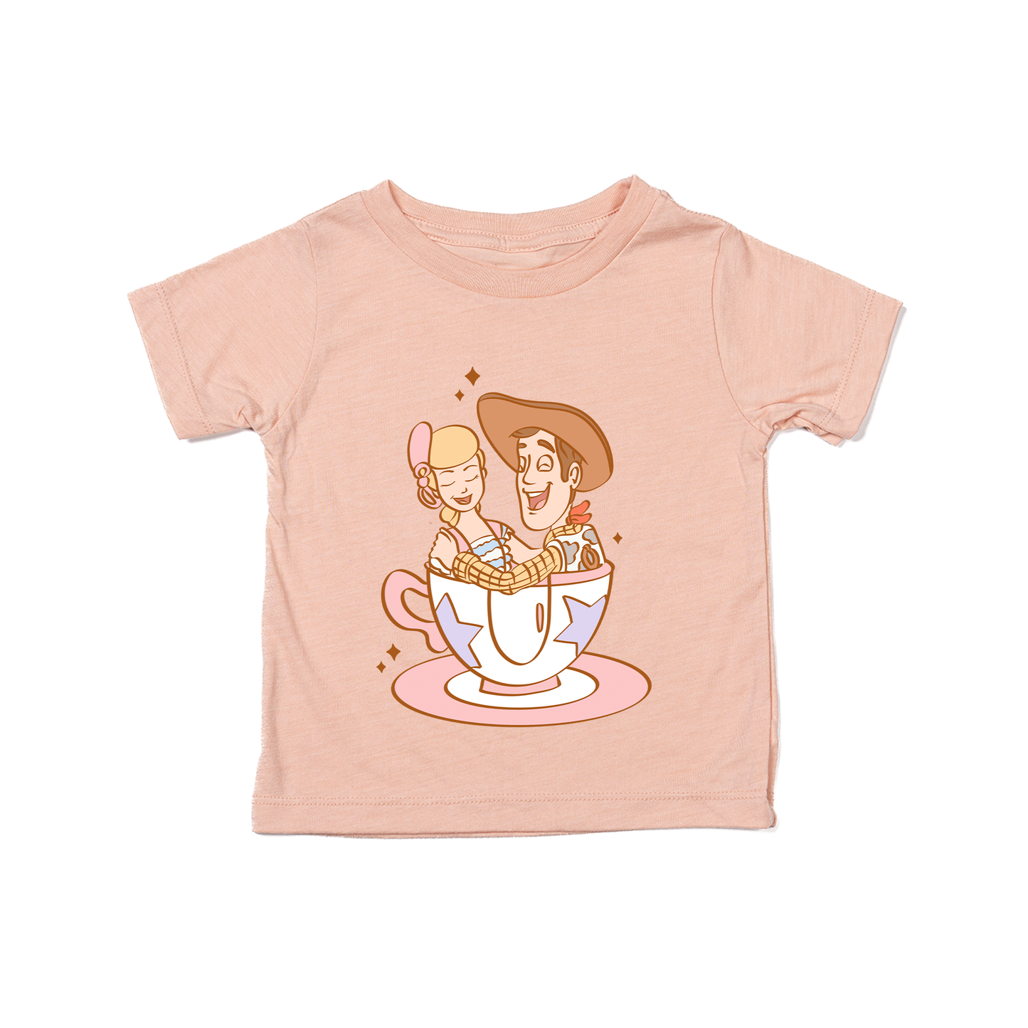 Cowboy Teacup - Kids Tee (Peach)