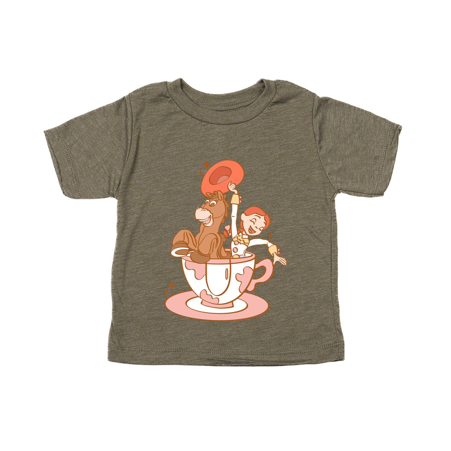 Cowgirl Teacup - Kids Tee (Olive)