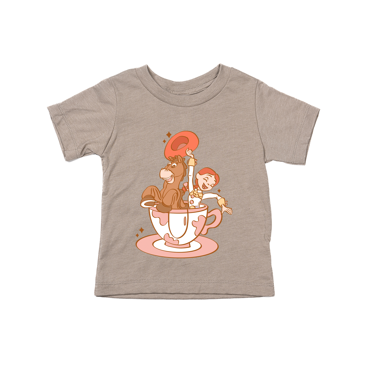 Cowgirl Teacup - Kids Tee (Pale Moss)