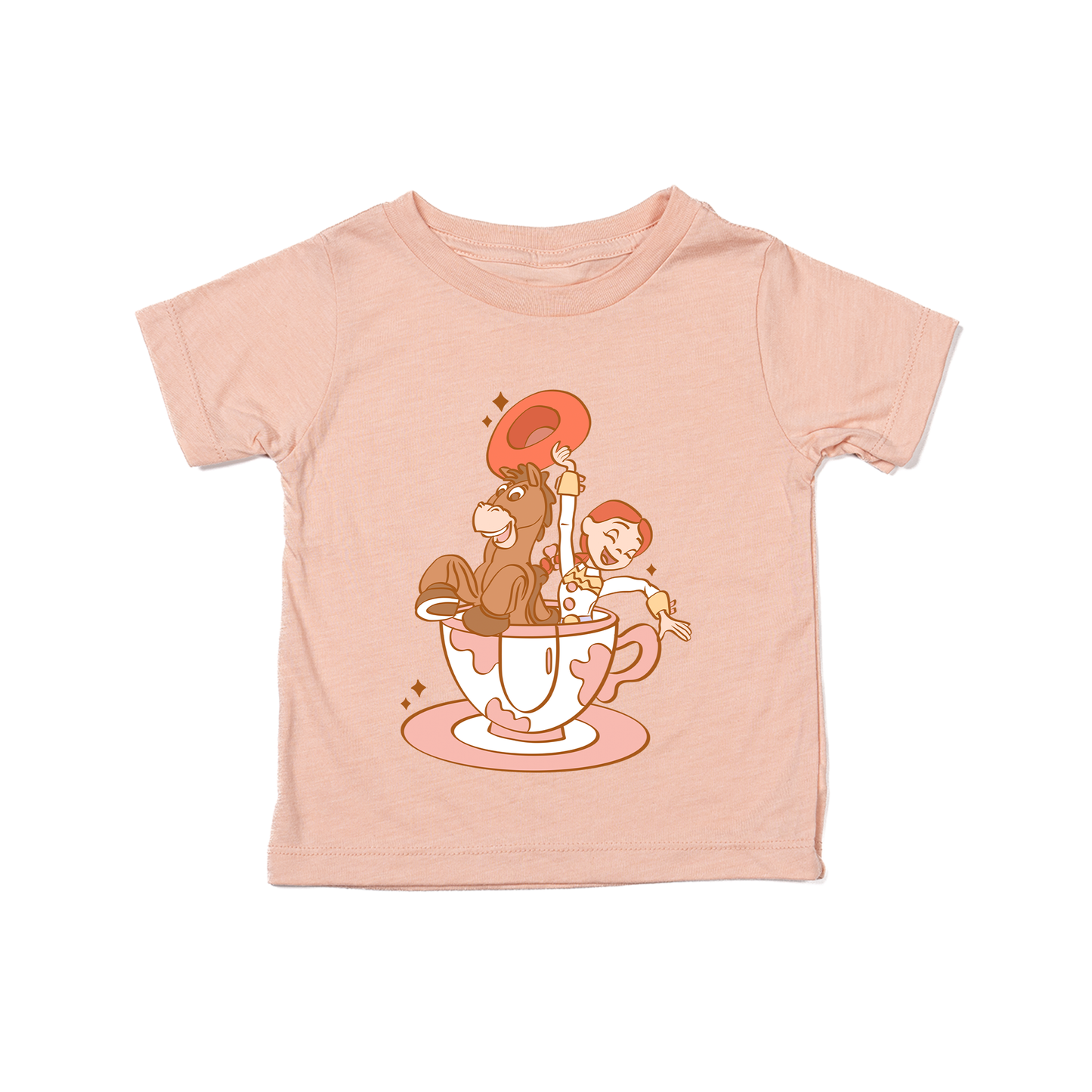 Cowgirl Teacup - Kids Tee (Peach)