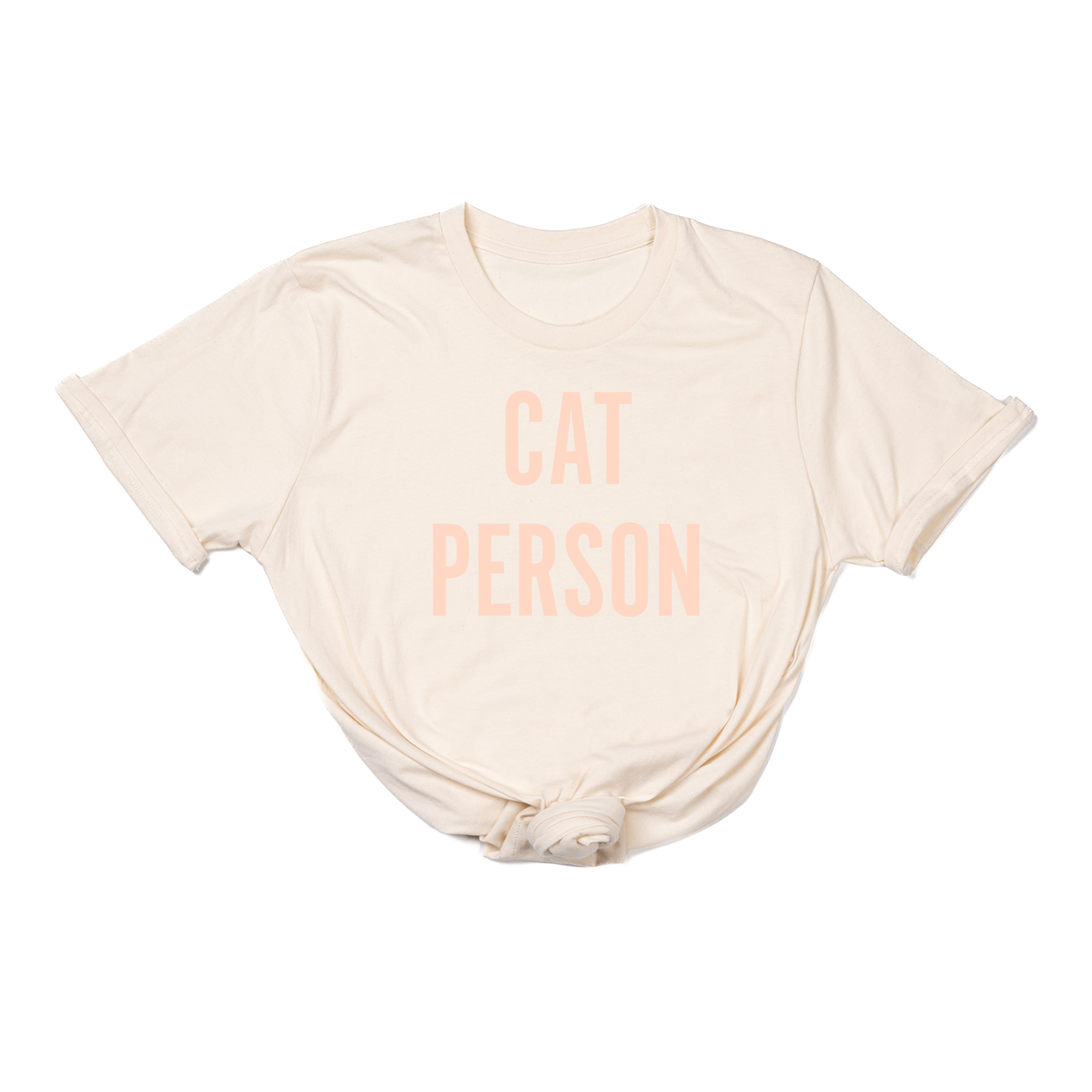 Cat Person (Peach) - Tee (Natural)