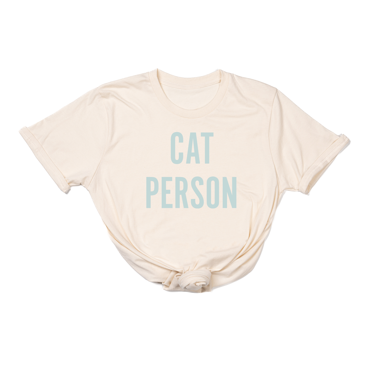 Cat Person (Sky) - Tee (Natural)