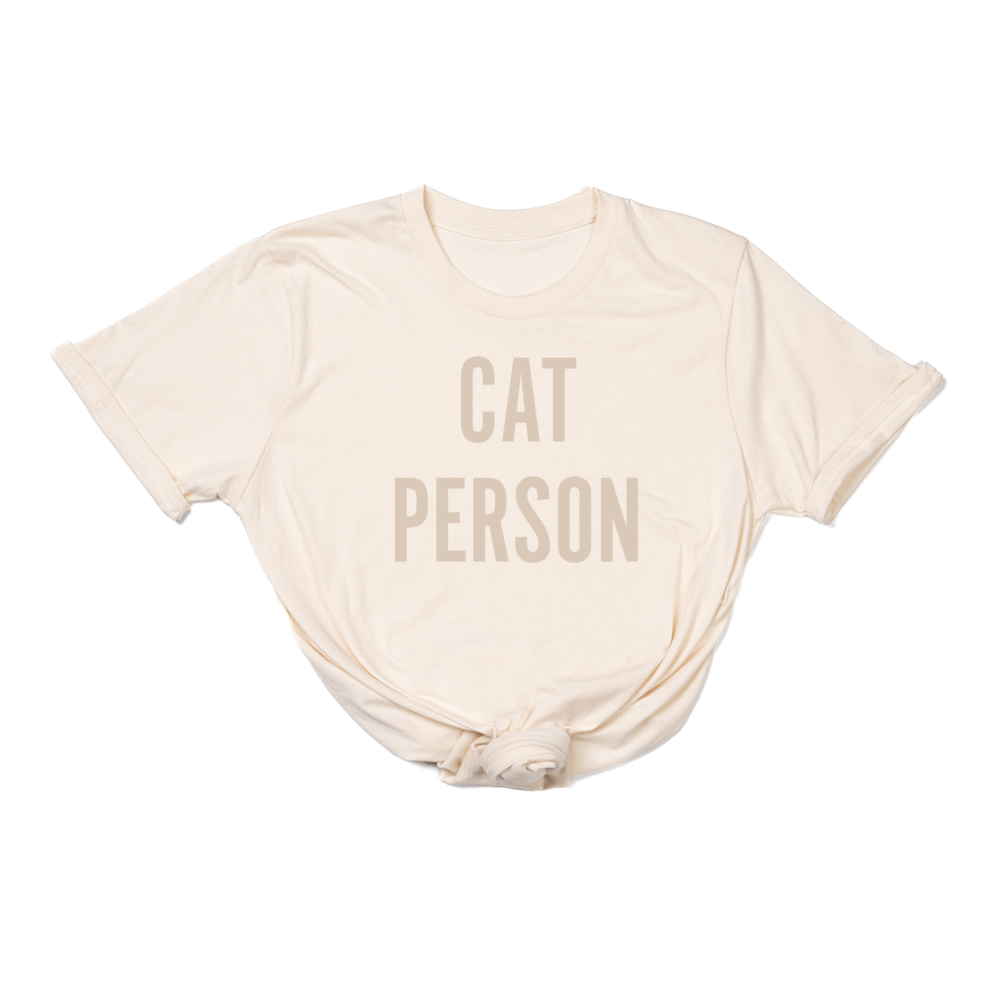 Cat Person (Stone) - Tee (Natural)