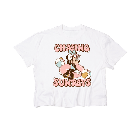 Chasing Sunrays Magic Mouse - Cropped Tee (White)