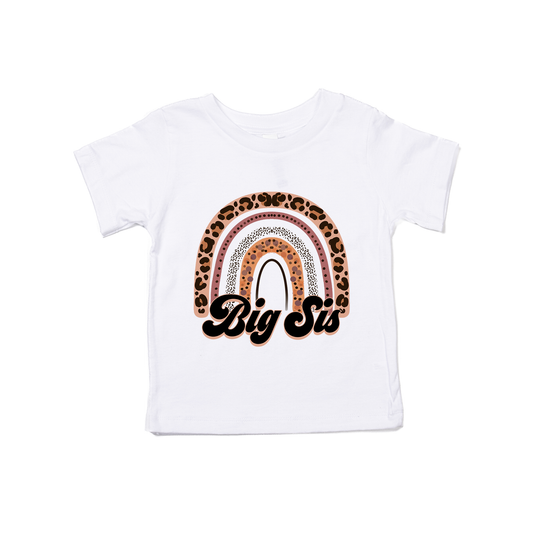 Big Sis (Cheetah Rainbow) - Kids Tee (White)