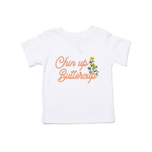 Chin Up Buttercup - Kids Tee (White)
