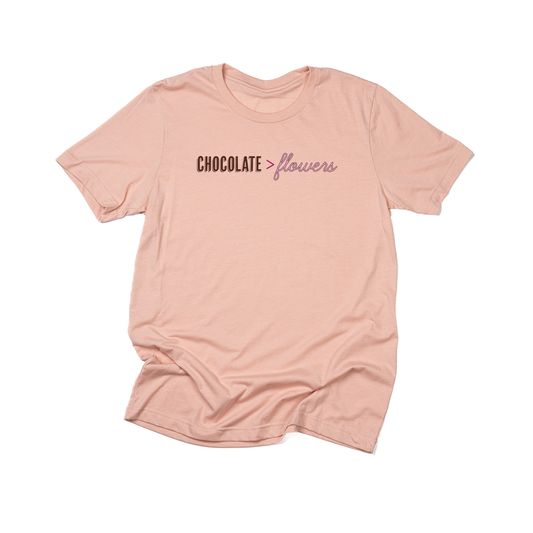 Chocolate > Flowers - Tee (Peach)