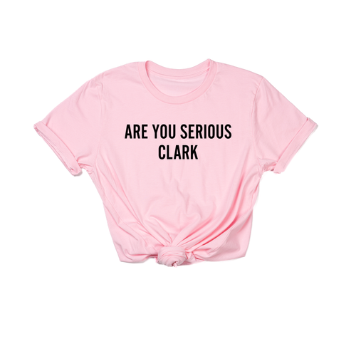 Are You Serious Clark (Black) - Tee (Pink)
