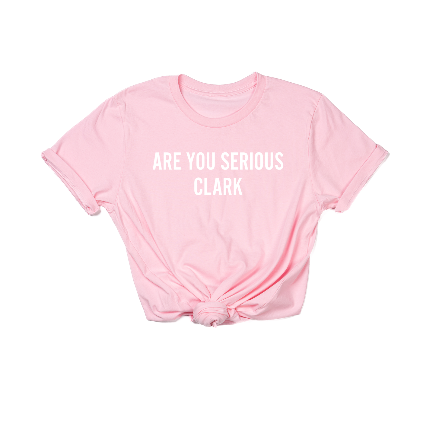 Are You Serious Clark (White) - Tee (Pink)