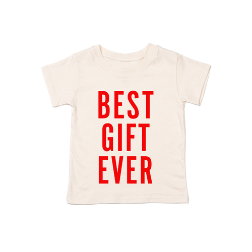 Best Gift Ever (Red) - Kids Tee (Natural)