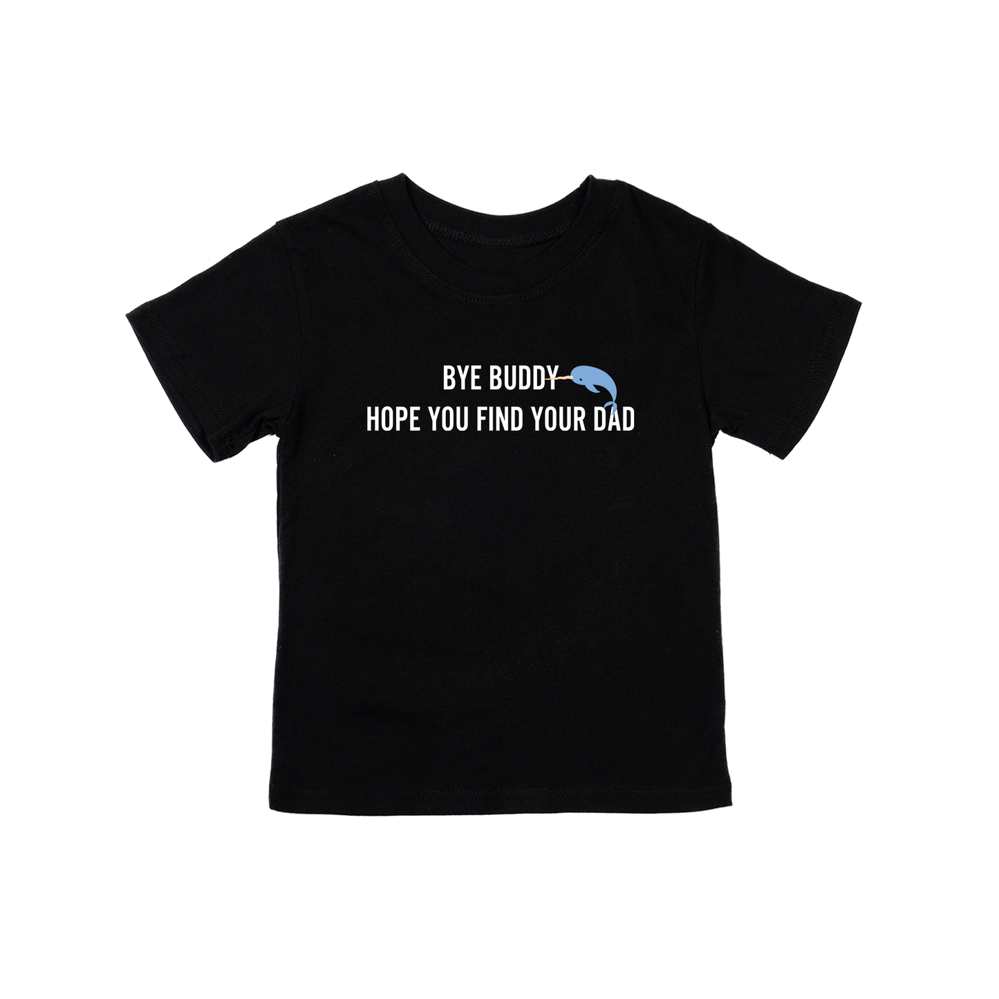 Bye Buddy (White) - Kids Tee (Black)