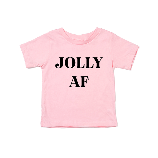 Jolly AF (Black) - Kids Tee (Pink)