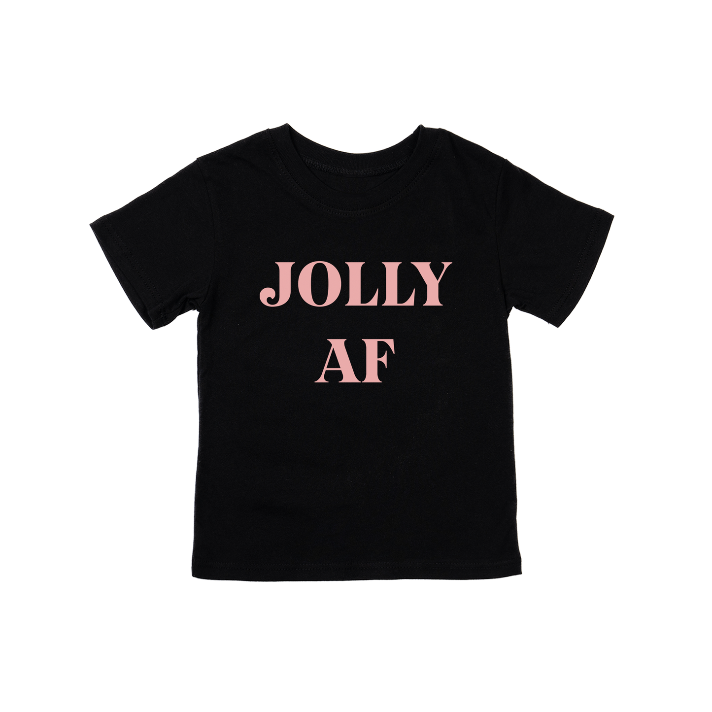 Jolly AF (Pink) - Kids Tee (Black)