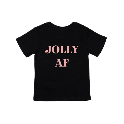 Jolly AF (Pink) - Kids Tee (Black)