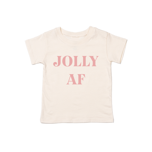 Jolly AF (Pink) - Kids Tee (Natural)