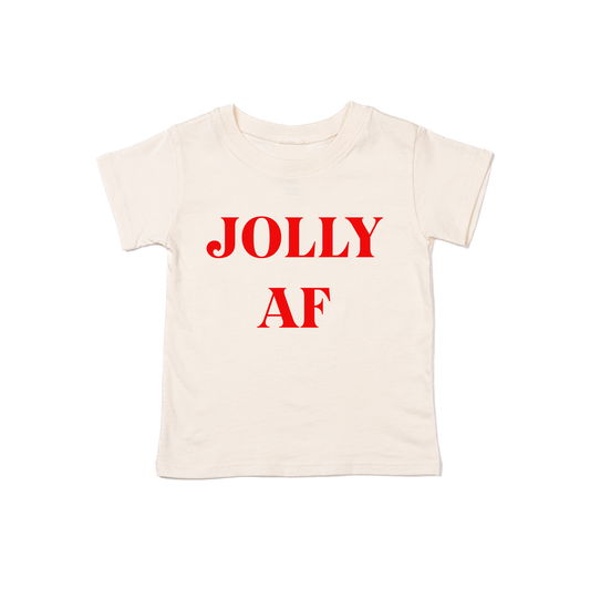 Jolly AF (Red) - Kids Tee (Natural)