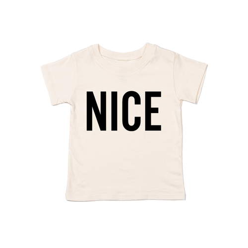 Nice (Version 2, Black) - Kids Tee (Natural)