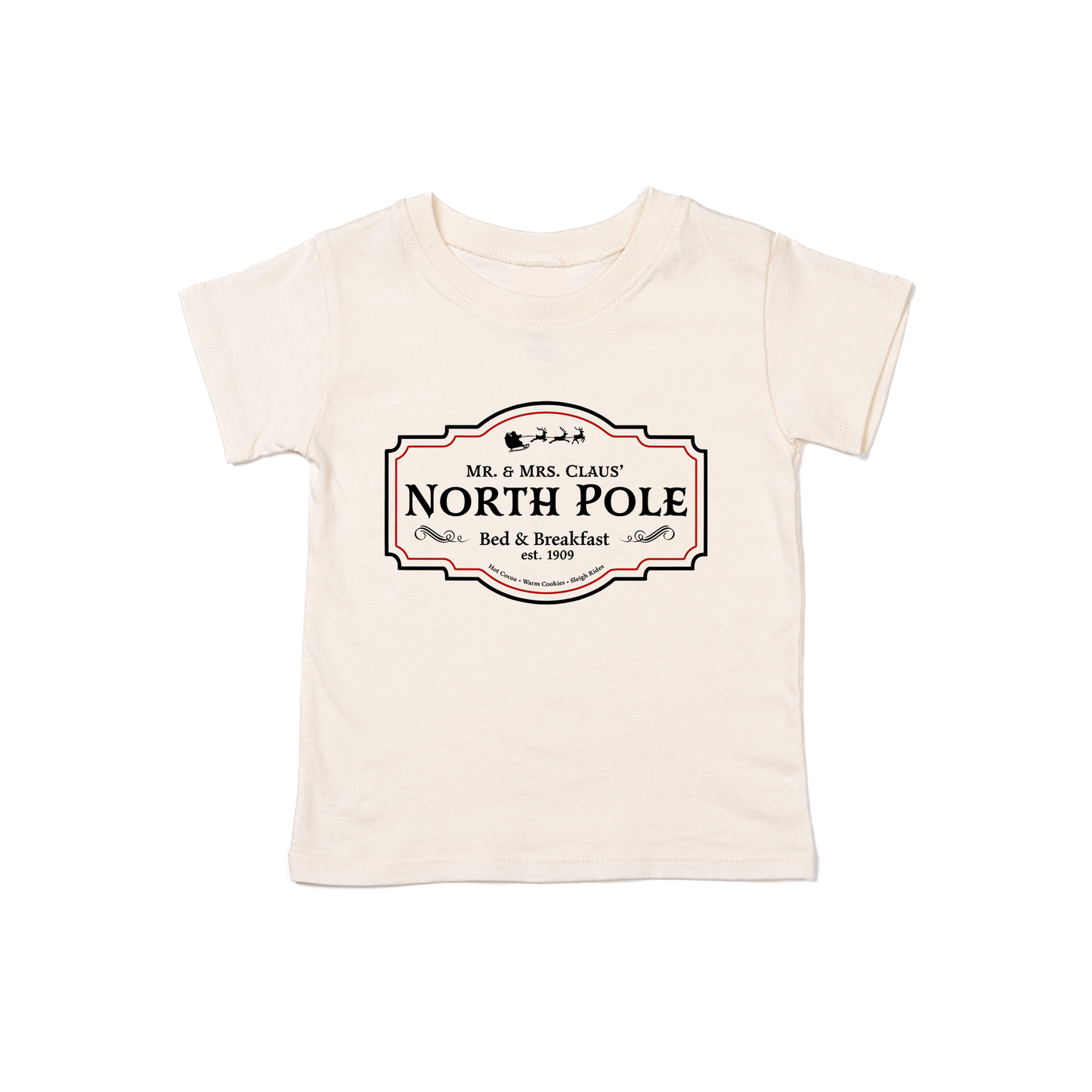 North Pole Bed & Breakfast - Kids Tee (Natural)