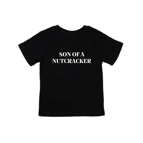 Son of a Nutcracker (White) - Kids Tee (Black)