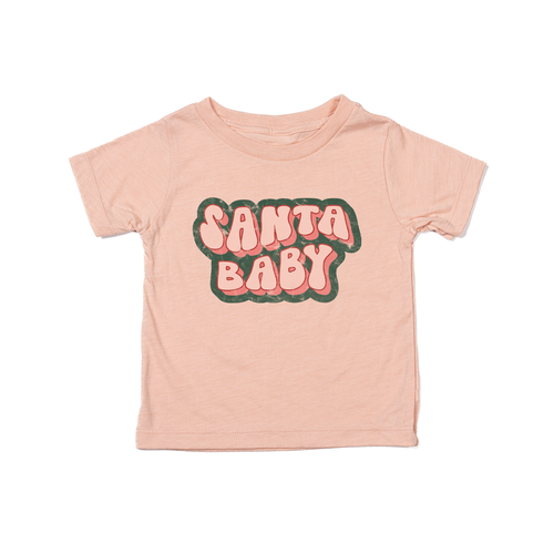 Santa Baby Vintage - Kids Tee (Peach)