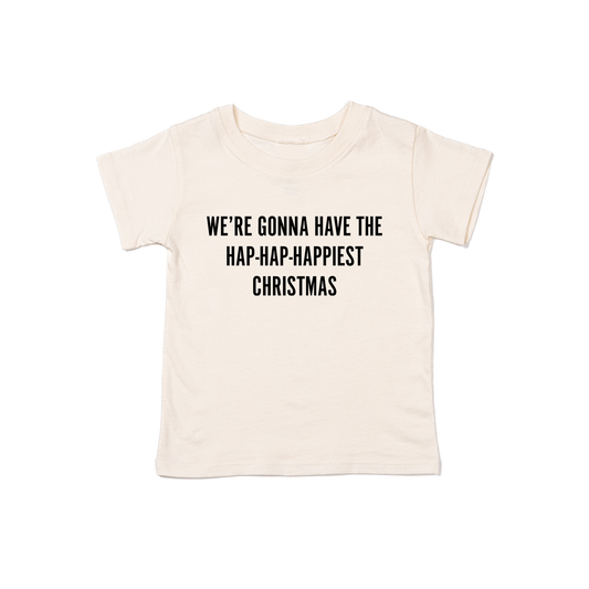 Hap-Hap-Happiest Christmas (Black) - Kids Tee (Natural)