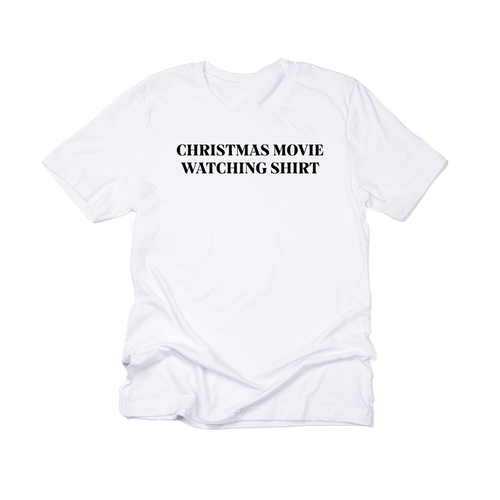 Christmas Movie Watching Shirt (Black) - Tee (White)